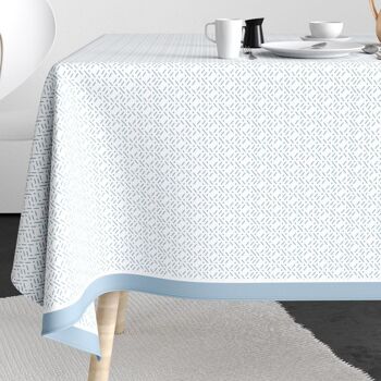 Nappe rectangulaire anti tache 140x200 cm Coton Barba Glace 1