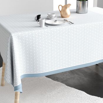 Nappe rectangulaire anti tache 140x300 cm Coton Barba Glace 2