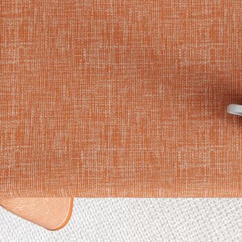 Nappe rectangle anti tache 140x200 Coton Chambray Terracotta 3