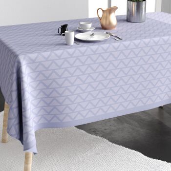 Nappe rectangle anti tache 140x250 Coton Tana Glycine 2