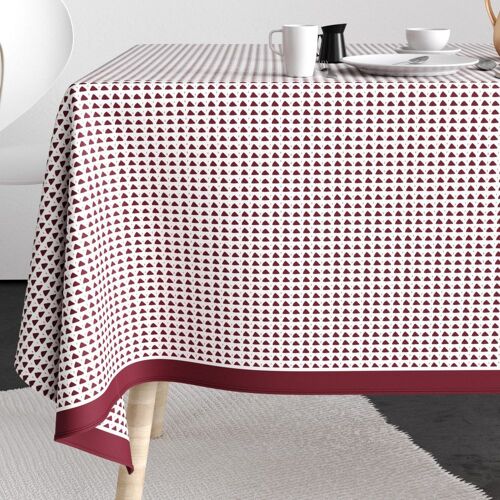 Nappe rectangle anti tache 140x250 Coton Tilak Aubergine