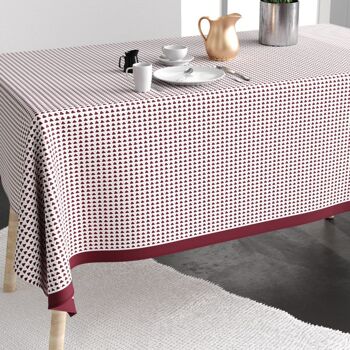 Nappe rectangle anti tache 140x300 Coton Tilak Aubergine 2