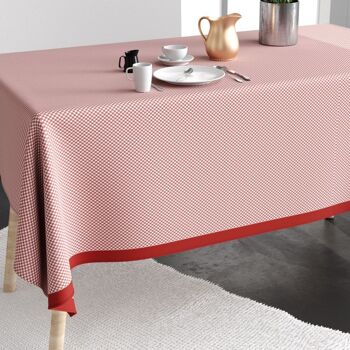 Nappe rectangle anti tache 140x200 Coton Vicha Brique 2