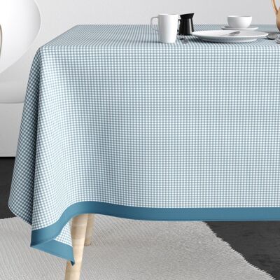 Tovaglia rettangolare antimacchia 140x200 cm Cotone Vichy Blu