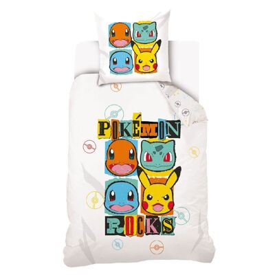 Juego de cama Pokemon Rocas 100% algodón 140x200 cm