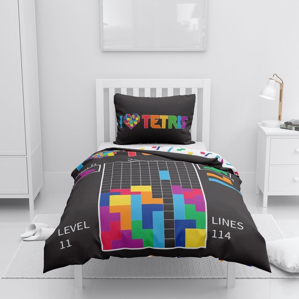 Set biancheria da letto Tetris Cotton 2 pezzi 140x200 cm
