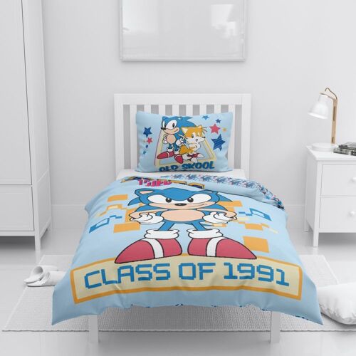 Parure de lit Sonic Old Skool 100% coton 140x200 cm