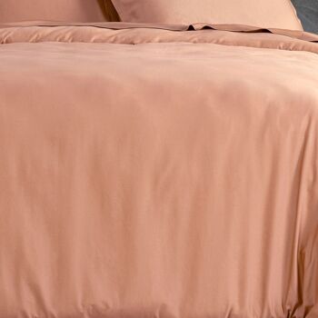 Housse de couette 220x240 cm Satin de Coton Rose 2