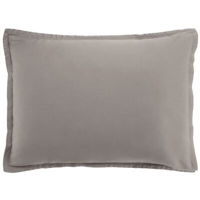 Funda de almohada 50x70 cm Satén de algodón gris claro