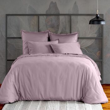 Housse de couette 220x240 cm Satin de Coton Violet 1