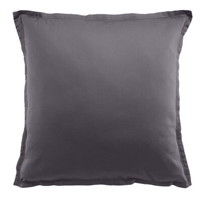 Federa cuscino 65x65 cm Raso di cotone grigio