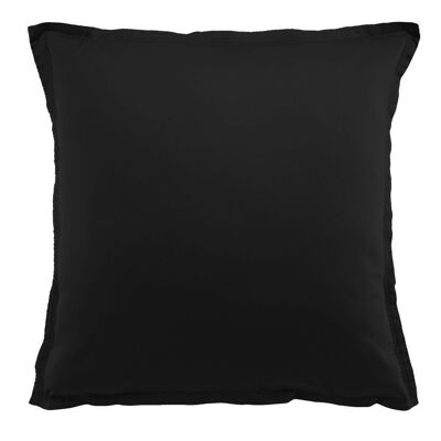 Funda de almohada 65x65 cm Algodón Satén Negro