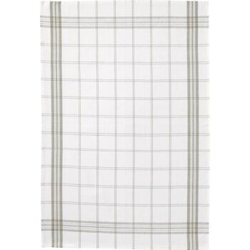 Lot de 2 torchons 50x70 cm Coton Carreaux Ficelle