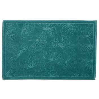 Tapis de bain 50x80 cm Coton Bio Paon 1