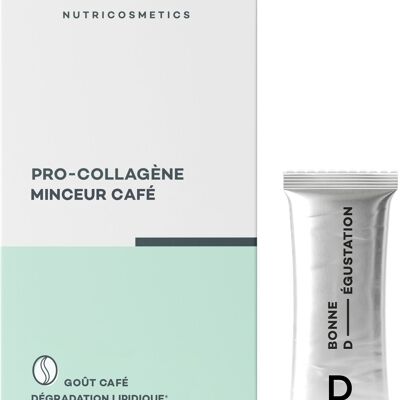 Pro Collagène Minceur Café 14 sticks - Silhouette & Fermeté - Compléments alimentaires - Collagène Marin