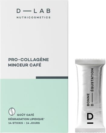Pro Collagène Minceur Café 14 sticks - Silhouette & Fermeté - Compléments alimentaires - Collagène Marin 1