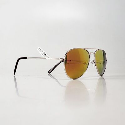 Gafas de sol de aviador TopTen doradas con lentes de espejo SG14019UGOLD