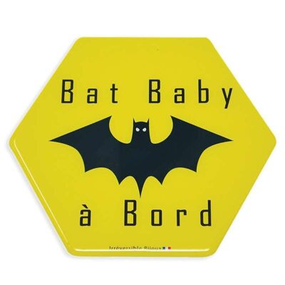 Adhesivo Bebé a Bordo Hecho en Francia - Bat baby