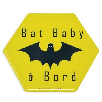 Adhésif Bébé à Bord Made in France - Bat baby 1