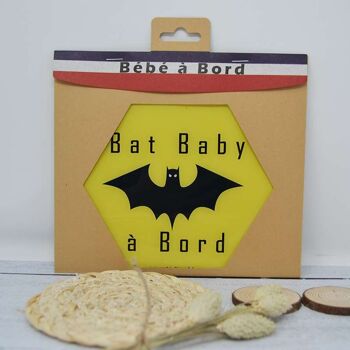 Adhésif Bébé à Bord Made in France - Bat baby 2