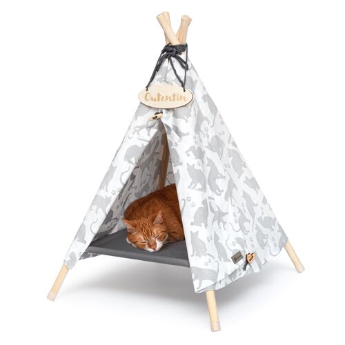dog cave for small dogs and pets - Stylish cat bed cave - Fashionable indoor dog house - cat tent and cat house - many patterns - dogs and cats tipi- 53x53x70cm - cats