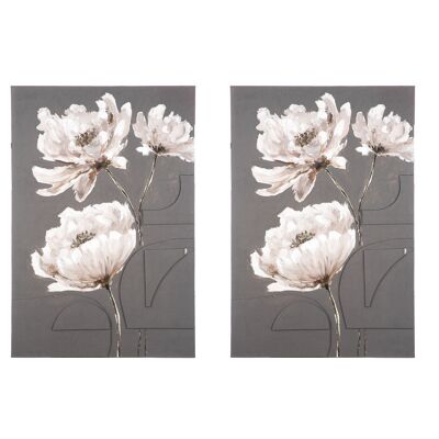 Quadro rettangolare Magnolia H.90 cm - 2 volte assortiti