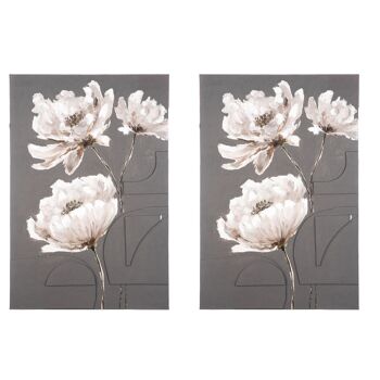 Tableau rectangulaire Magnolia H.90 cm - 2 fois assorti 1