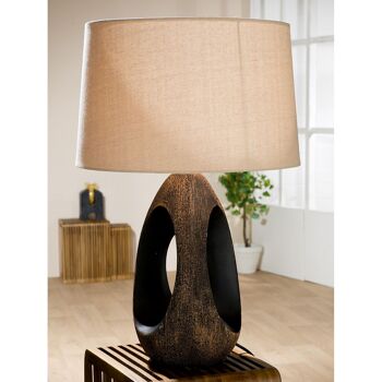 Lampe de table ovale Lusaka H.60 cm 2