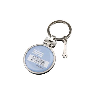 Round keychain Papa H.8.5cm