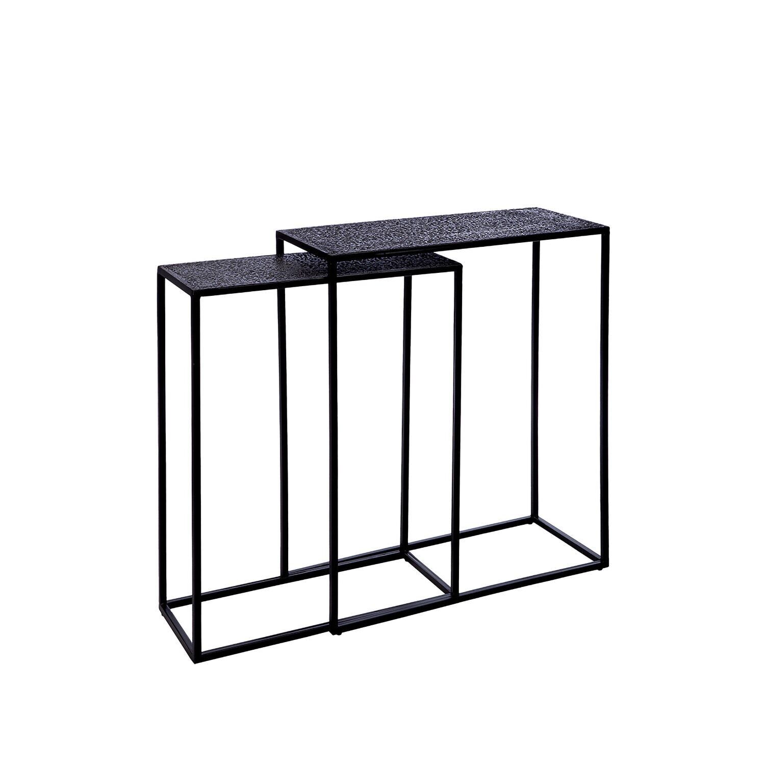 Suite de 2 tables d'appoint rectangulaires Grenada H.80 cm