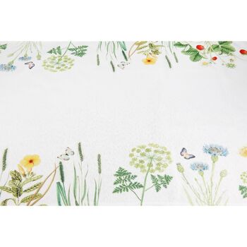 Chemin de table rectangulaire Fleurs Sauvages H.140 cm 3