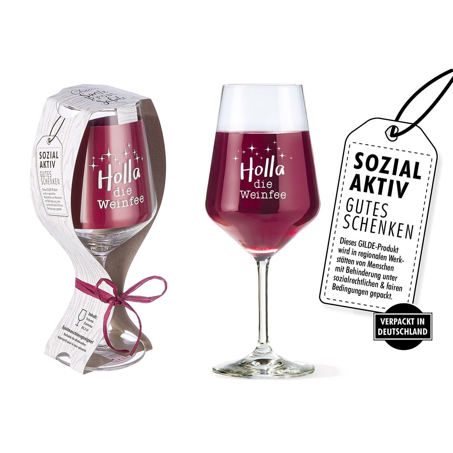 Bicchiere da vino Holla la fata del vino H.22,3 centimetri