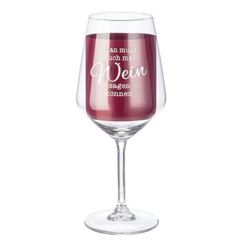 Le vin en verre de vin peut dire H.22,3 cm 3