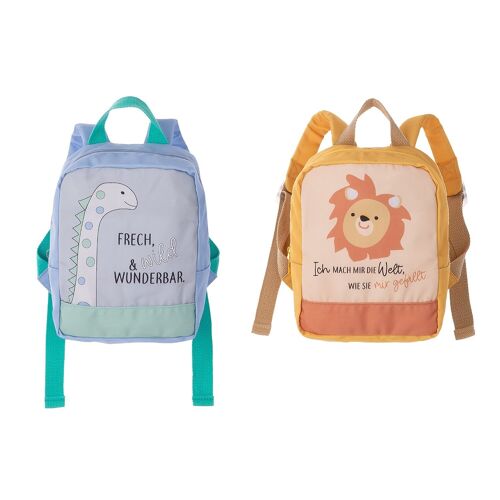 Rucksack Dino&Löwe H.22 cm - 2fach sortiert