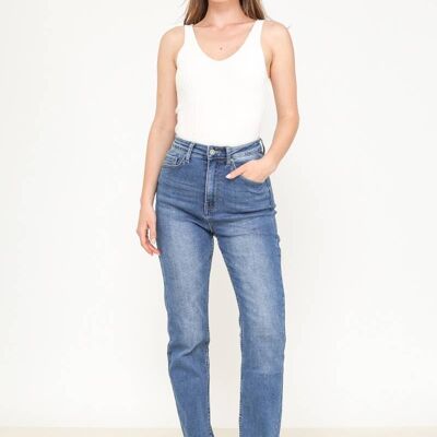 Slim-Jeans mit hoher Taille – S1004