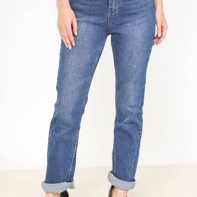 Slim-Jeans mit hoher Taille – S1005