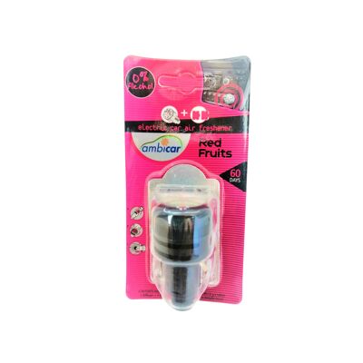 AMBICAR_Désodorisant voiture DIFFUSEUR ÉLECTRIQUE + REPLACEMENT_Doux parfum fraise