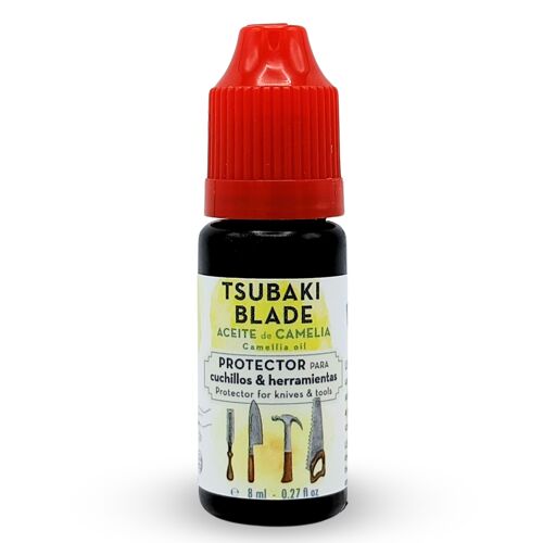 Tsubaki Blade | Aceite de Camelia para Cuchillos y Herramientas - Protector Contra Oxidación, Lubricante Natural, Ideal para Cuchillos de Acero al Carbono y Madera - 100% Puro y Sin Químicos