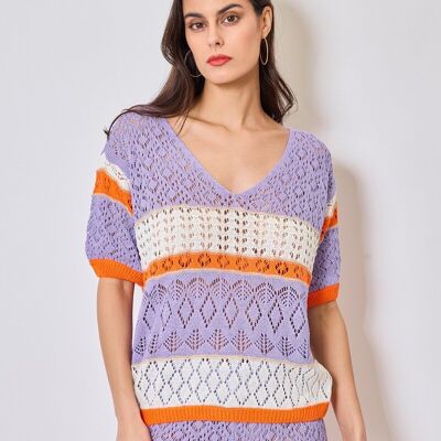 Top in maglia con scollo a V - 2316