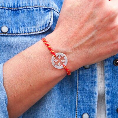 Occitan cross cord bracelet