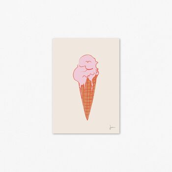 Affiche La glace -summer illustration - collection d'été 4