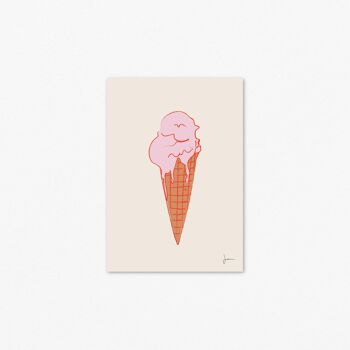 Affiche La glace -summer illustration - collection d'été 6