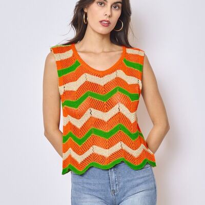 Sleeveless knit top - 2333