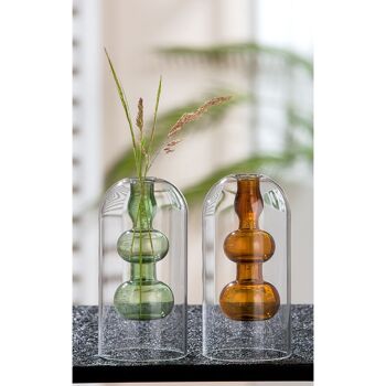 Vase Bulles H14,5 cm - 2 fois assorti 2