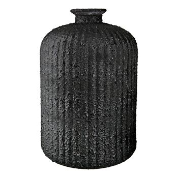 Vase bouteille Sumatra noir H.23 cm 1