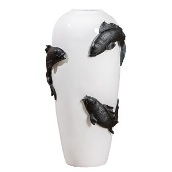 Vase de sol Koi noir H.73 cm 1