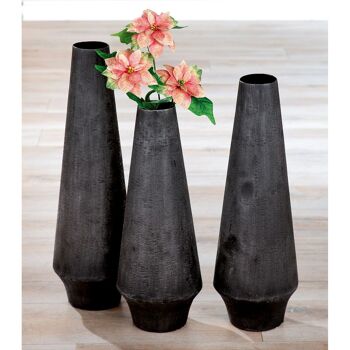 Vase de sol Noir H. 46 cm 2