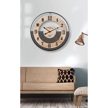 Horloge murale ronde en maille métallique H.72 cm 2