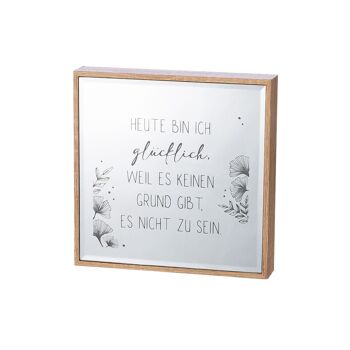 Image miroir (LED) carrée Happy H.21 cm 3