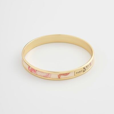 Bracciale rigido stampato Whispering Sands placcato oro - Giallo